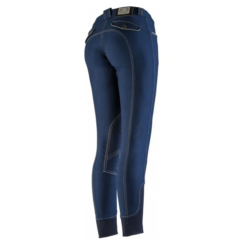 Equi-Theme Verona Knee Patch Women's Breeches - Navy-1