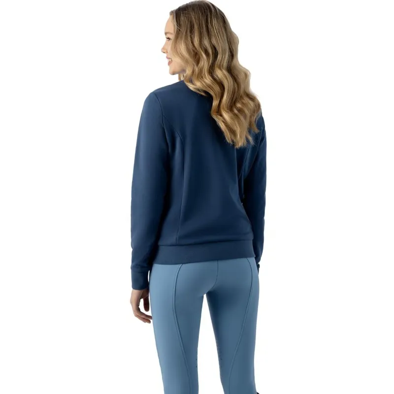 Equiline Enras Women's Full Zip Sweatshirt - Dark Denim-2