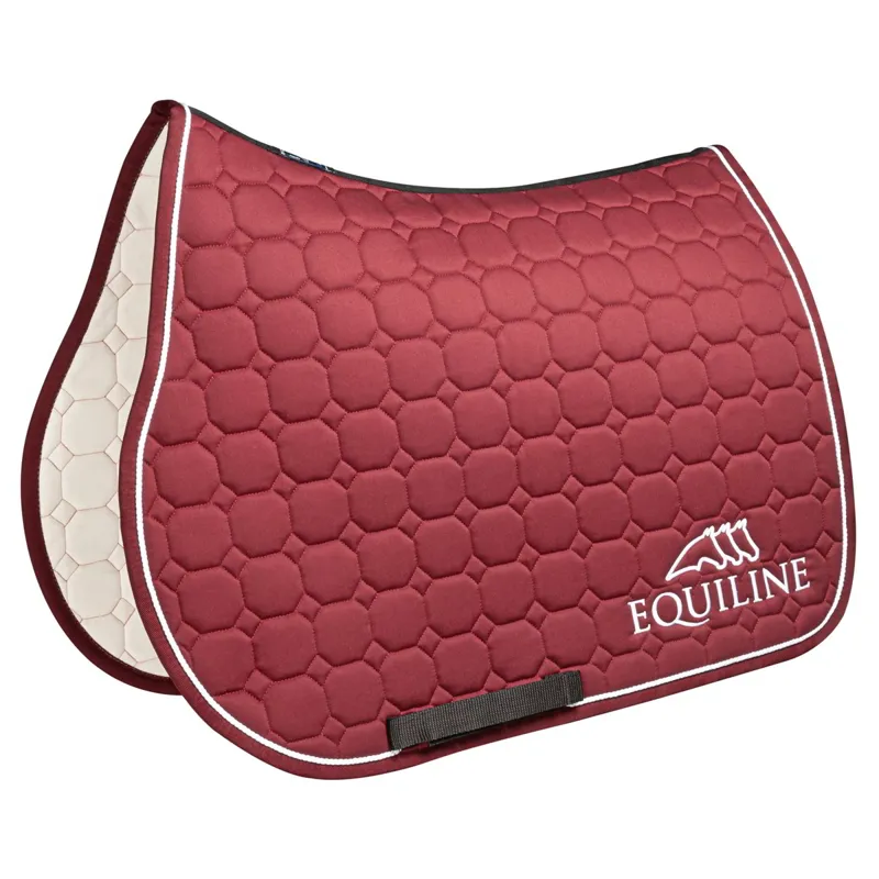 Equiline Outline Saddle Pad - Burgundy-1