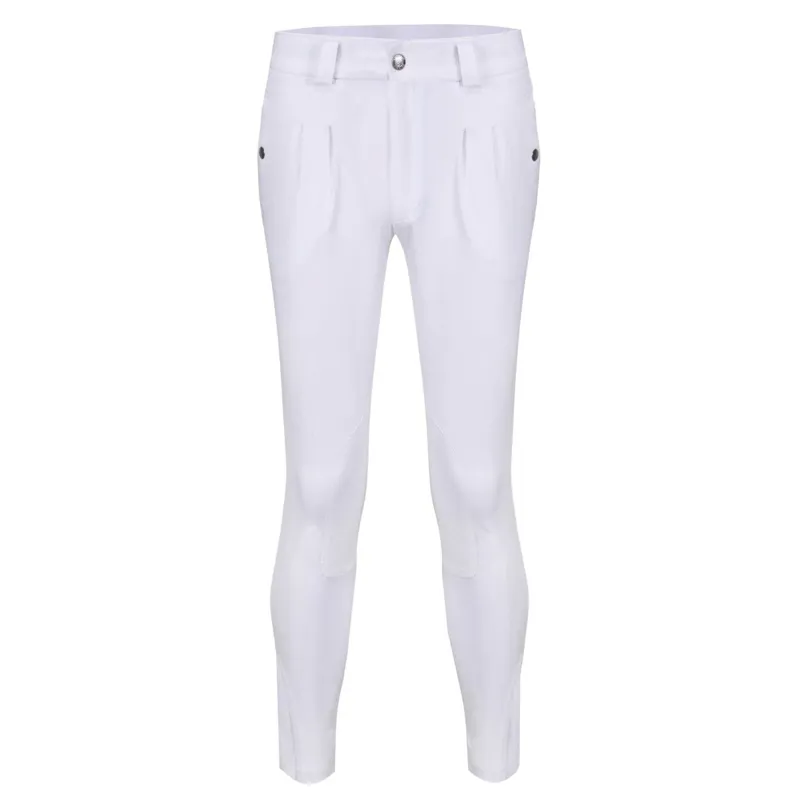 Equetech Kingham Knee Patch Mens Competition Breeches - White
