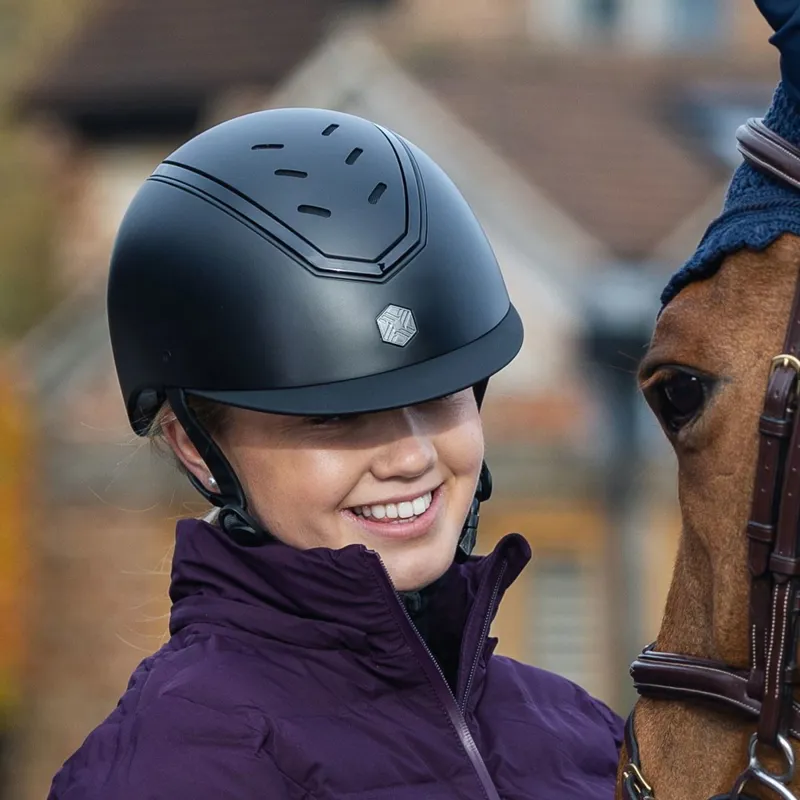 Charles Owen EQx Kylo Riding Helmet - Black Matte/Black Gloss-6