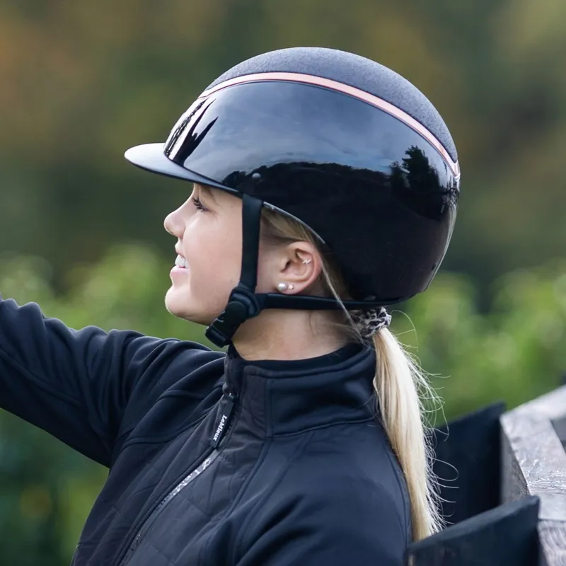 Charles Owen EQx Kylo Sparkly Riding Helmet - Black Gloss/Rose Gold Pre-Order-3