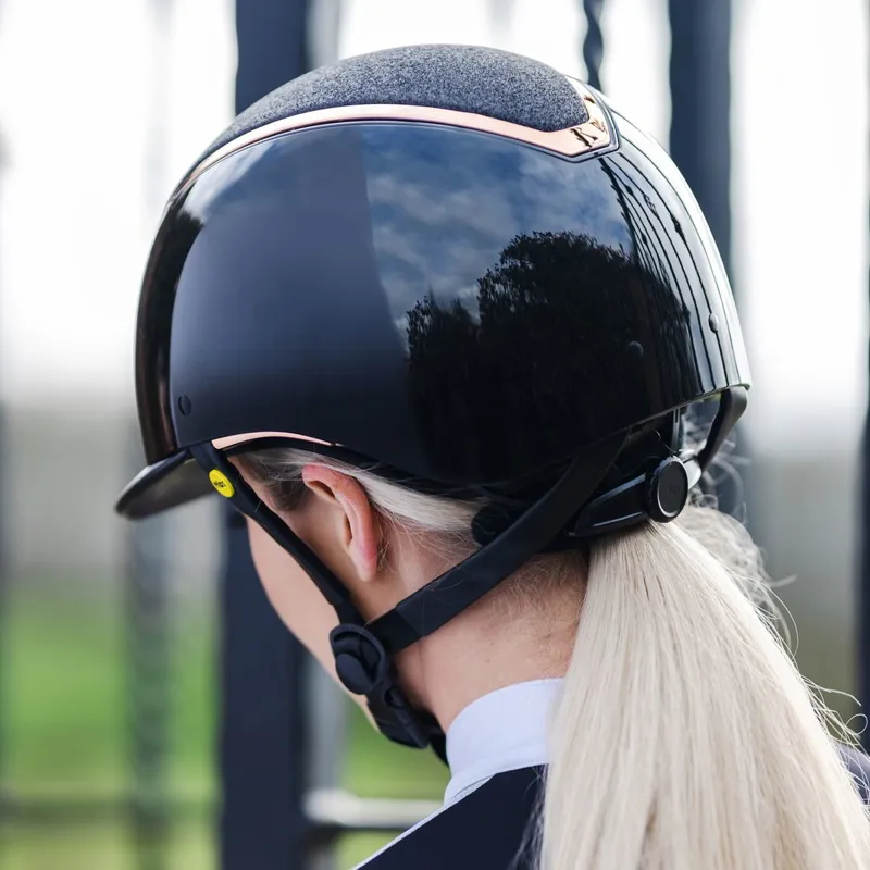 Charles Owen EQx Kylo Sparkly Riding Helmet - Black Gloss/Rose Gold Pre-Order-6