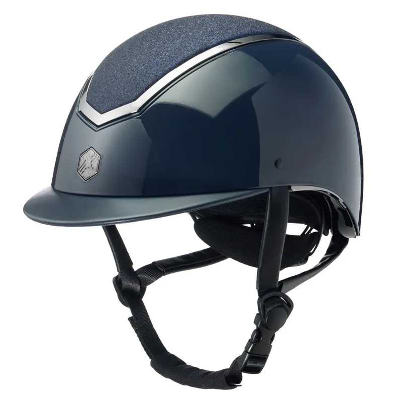 Charles Owen EQx Kylo Sparkly Riding Helmet - Navy Gloss/Pewter
