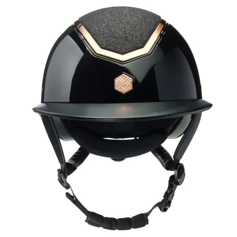 Charles Owen EQx Kylo Sparkly Wide Peak Helmet - Black Gloss/Rose Gold Pre-Order-1