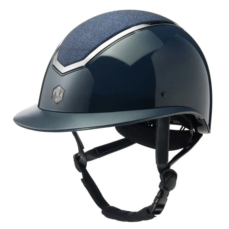Charles Owen EQx Kylo Sparkly Wide Peak Riding Helmet - Navy Gloss/Pewter Pre-Order
