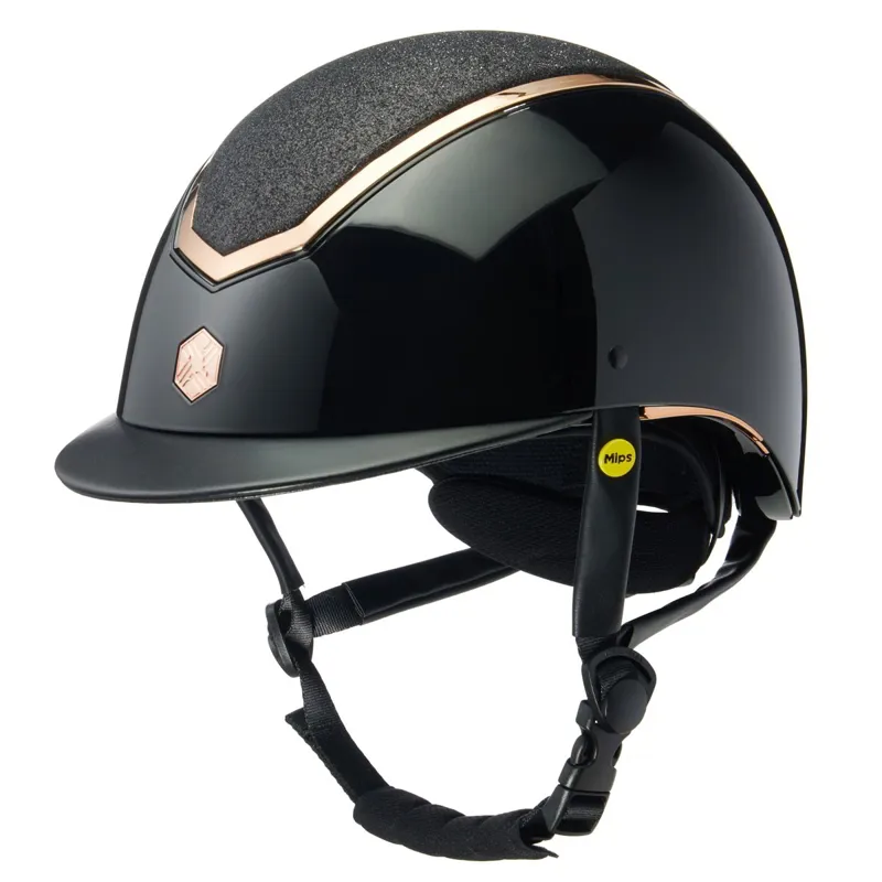 Charles Owen EQx Kylo MIPS Sparkly Helmet - Black Gloss/Rose Gold