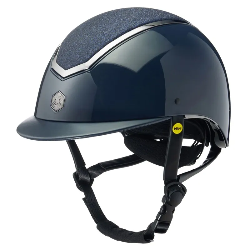 Charles Owen EQX Kylo MIPS Sparkly Riding Helmet - Navy Gloss/Pewter