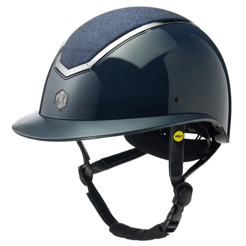 Charles Owen EQx Kylo MIPS Sparkly Wide Peak Helmet - Navy Gloss/Pewter