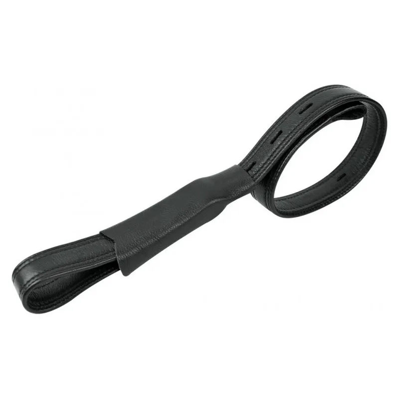 Eric Thomas Stirrup Leathers with Hook - Black