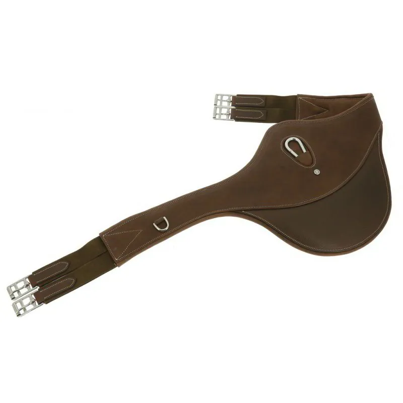 Eric Thomas Fitter Leather Stud Girth - Havana-1