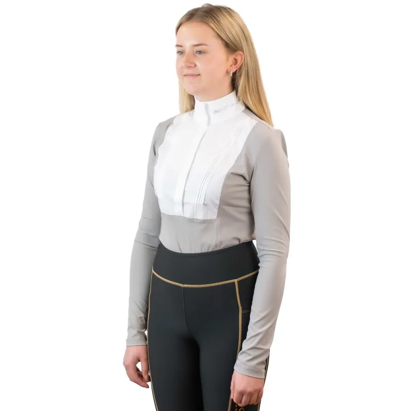 Euro-Star Amira Women's Long Sleeve Competition Shirt - Faded Grey