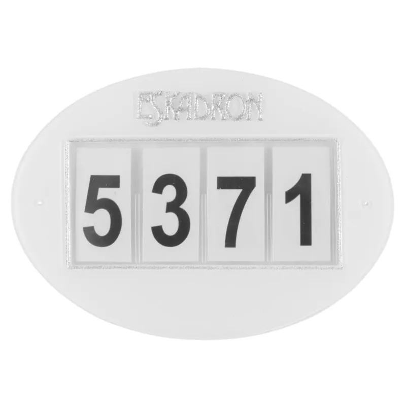 Eskadron QUICK-PIN Competition Number Set - White/Silver-2
