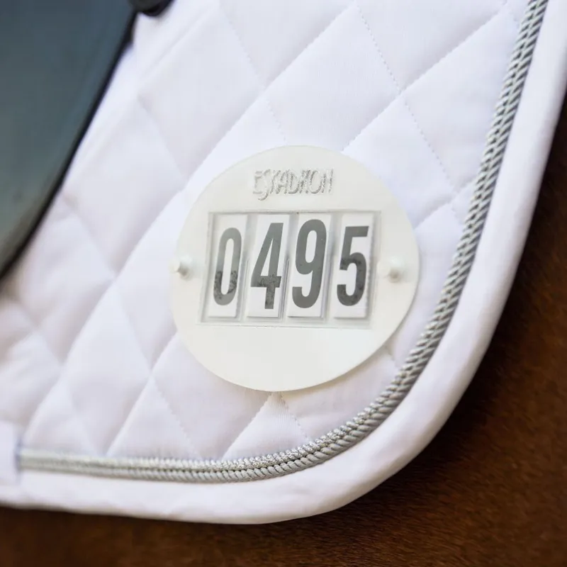Eskadron QUICK-PIN Competition Number Set - White/Silver-4