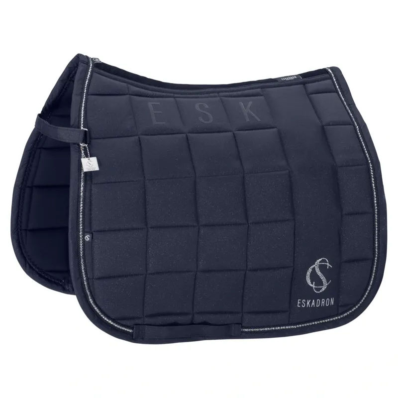 Eskadron Classic Sports Big Square Sparkle Dressage Saddle Pad - Navy