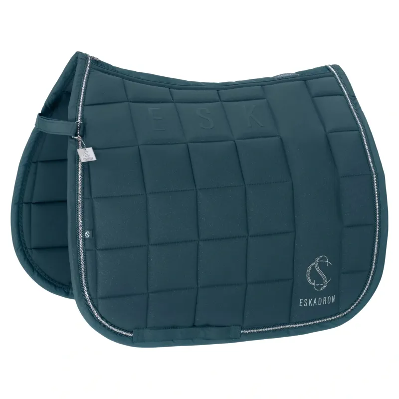 Eskadron Classic Sports Big Square Sparkle Dressage Saddle Pad - Ocean