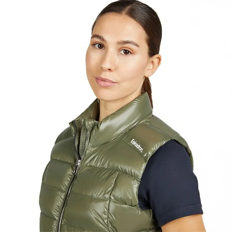 Eskadron Classic Sports Womens Quilted Vest - Dusty Olive-6