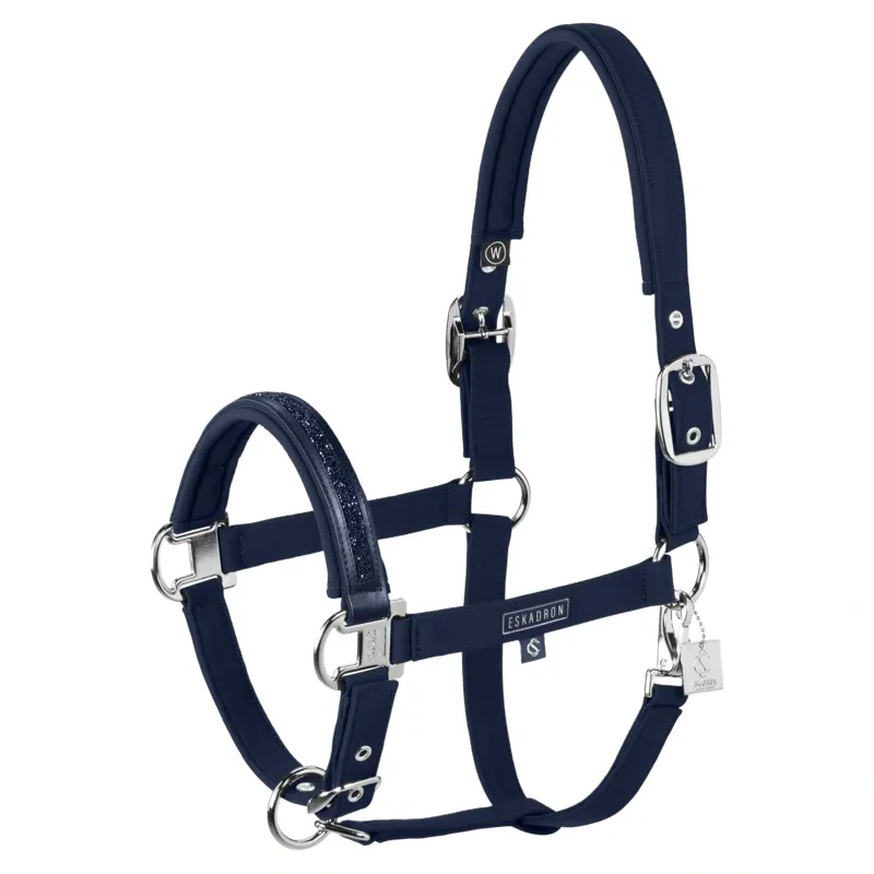 Eskadron Classic Sports Double Pin Softshell Jewel Halter - Navy