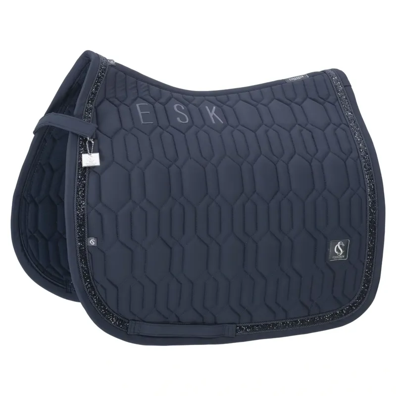 Eskadron Classic Sports Softshell Jewel Dressage Saddle Pad - Navy