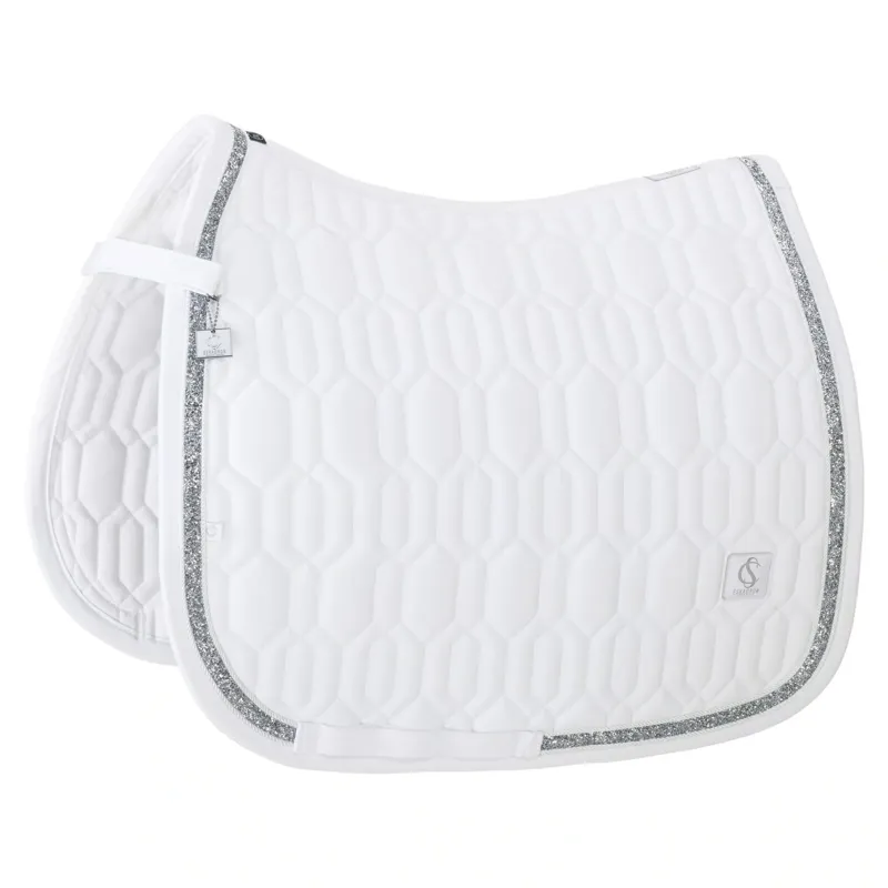 Eskadron Classic Sports Softshell Jewel Dressage Saddle Pad - White