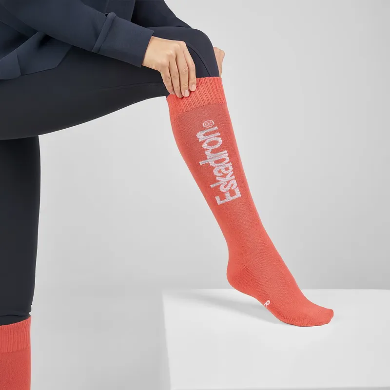 Eskadron Classic Sports Tall Riding Socks - Coral Blossom-1