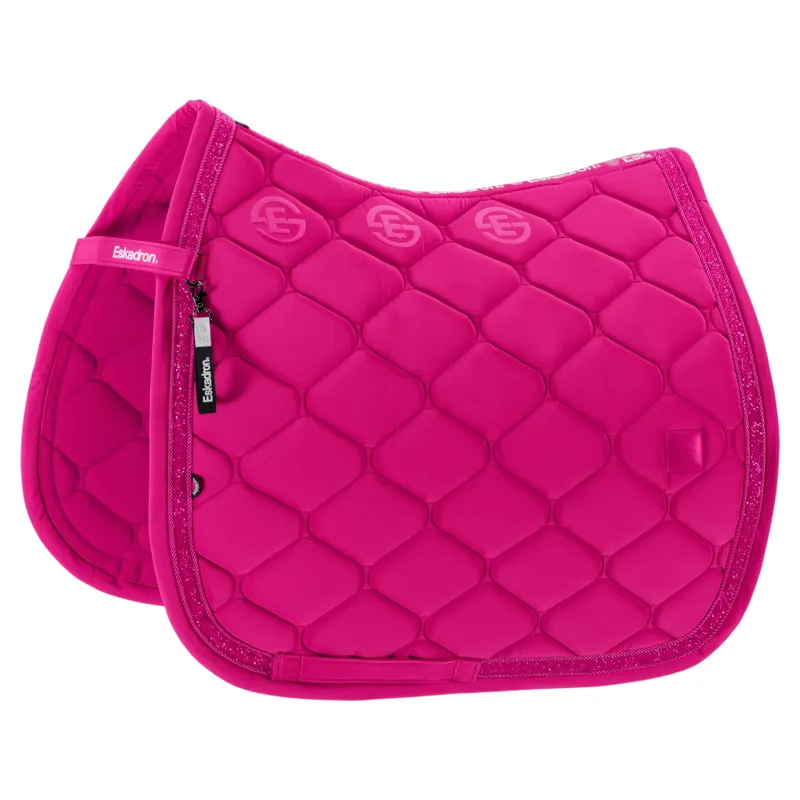 Eskadron Dynamic Silk Jewel Dressage Saddle Pad - Lipstick