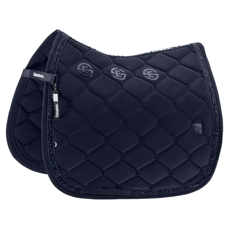 Eskadron Dynamic Silk Jewel Dressage Saddle Pad - Navy