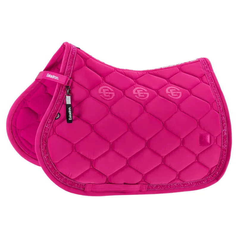 Eskadron Dynamic Silk Jewel Jump Saddle Pad - Lipstick