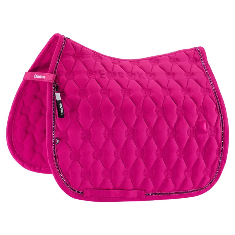 Eskadron Dynamic Sparkle Crystal Dressage Saddle Pad - Lipstick
