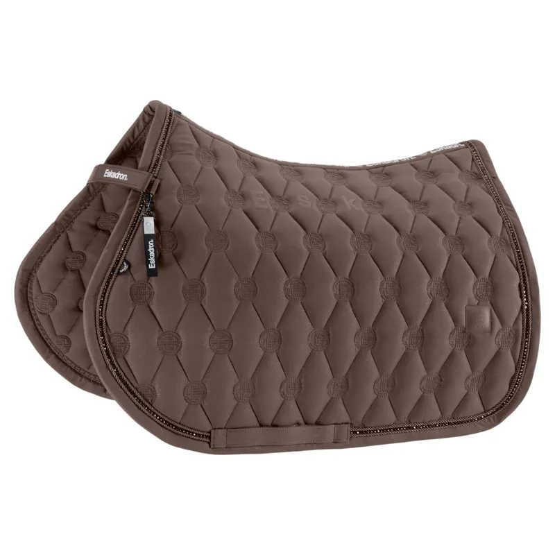 Eskadron Dynamic Sparkle Crystal Jump Saddle Pad - Powder Taupe