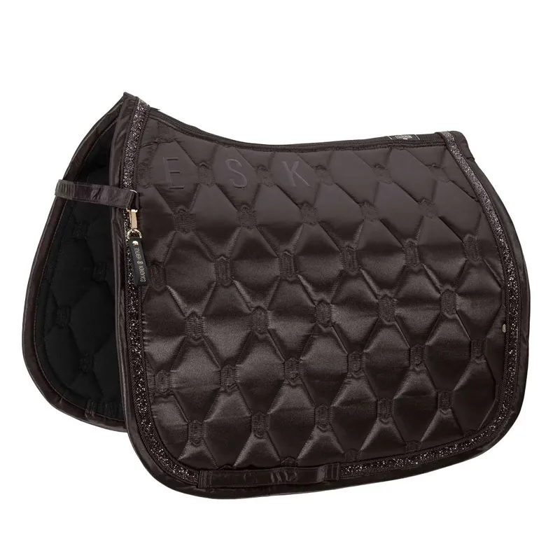 Eskadron Heritage Satin Jewel Dressage Saddle Pad - Black Truffle