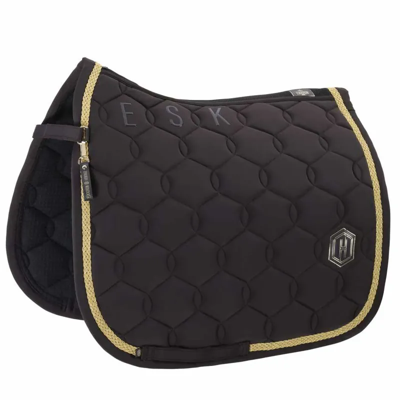 Eskadron Heritage Pro Soft Emblem Dressage Saddle Pad-Black Truffle