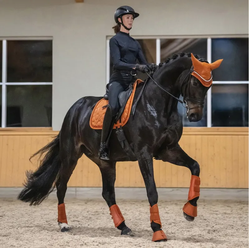 Eskadron Platinum Sparkle Jewel Dressage Saddle Pad - Amber-1