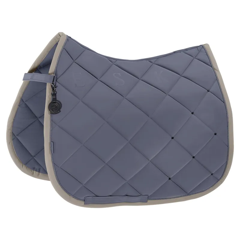 Eskadron Platinum Silk Diamond Dressage Saddle Pad - Slate Blue