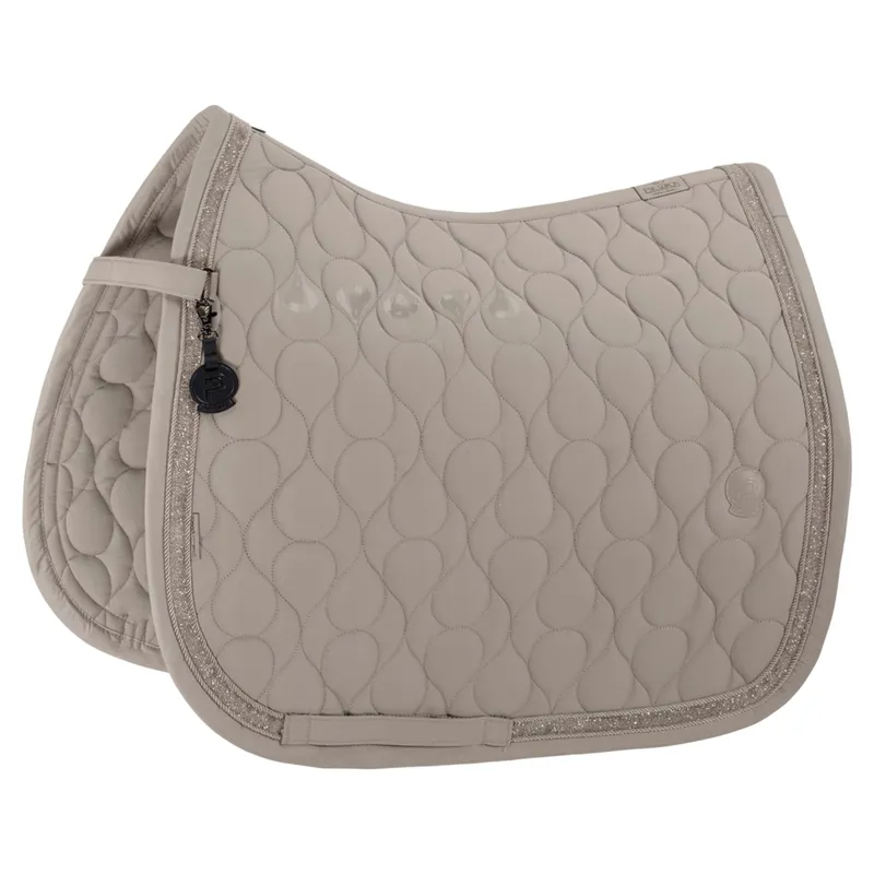 Eskadron Platinum Sparkle Jewel Dressage Saddle Pad - Pale Grey