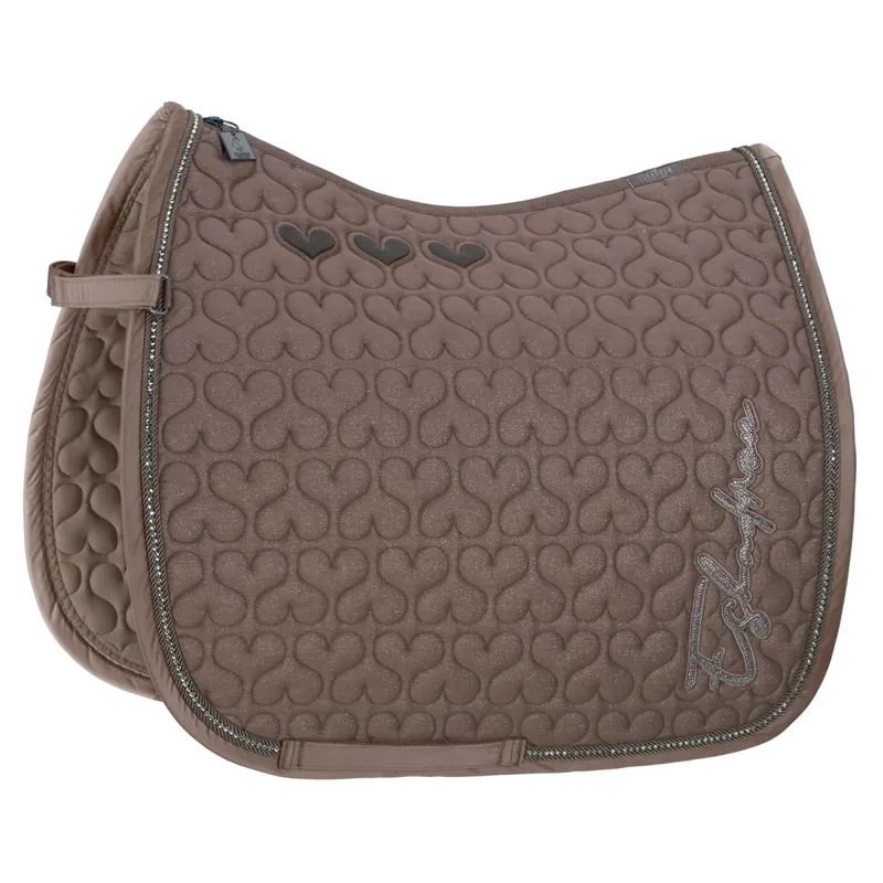 Eskadron Classic Sports Glitter Crystal Dressage Saddle Pad - Taupe