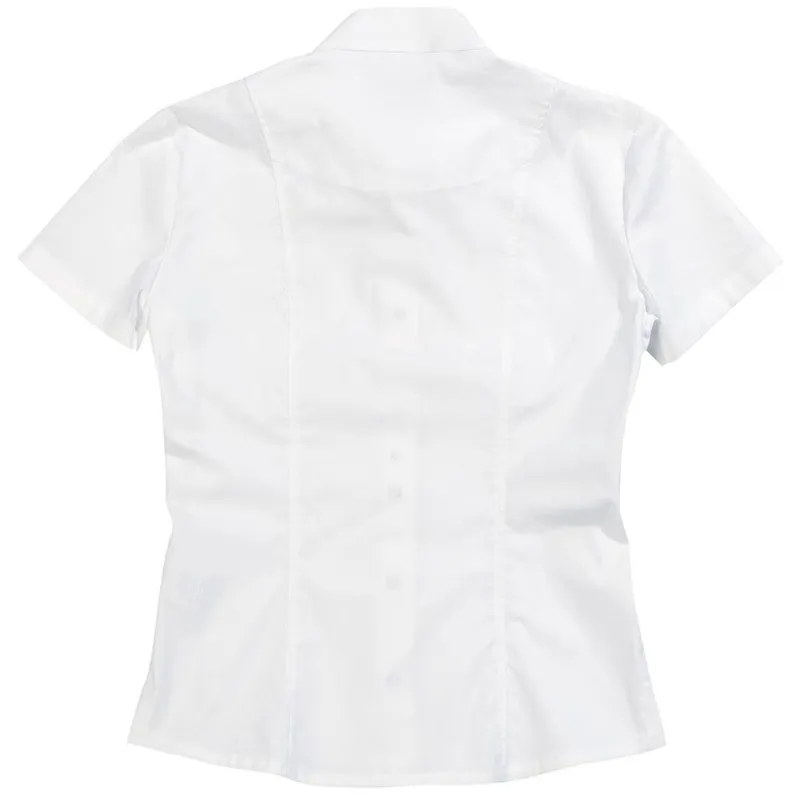 Equi-Theme Nacre Girls Competition Shirt - White-1