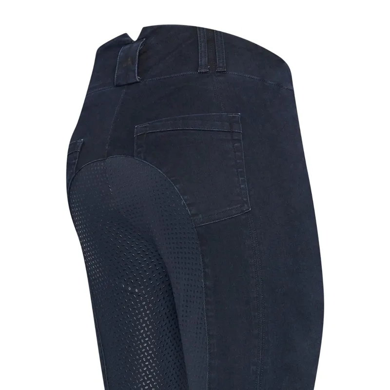 Euro-Star Slim Shape Full Grip Ladies Breeches - Dark Blue Denim-2