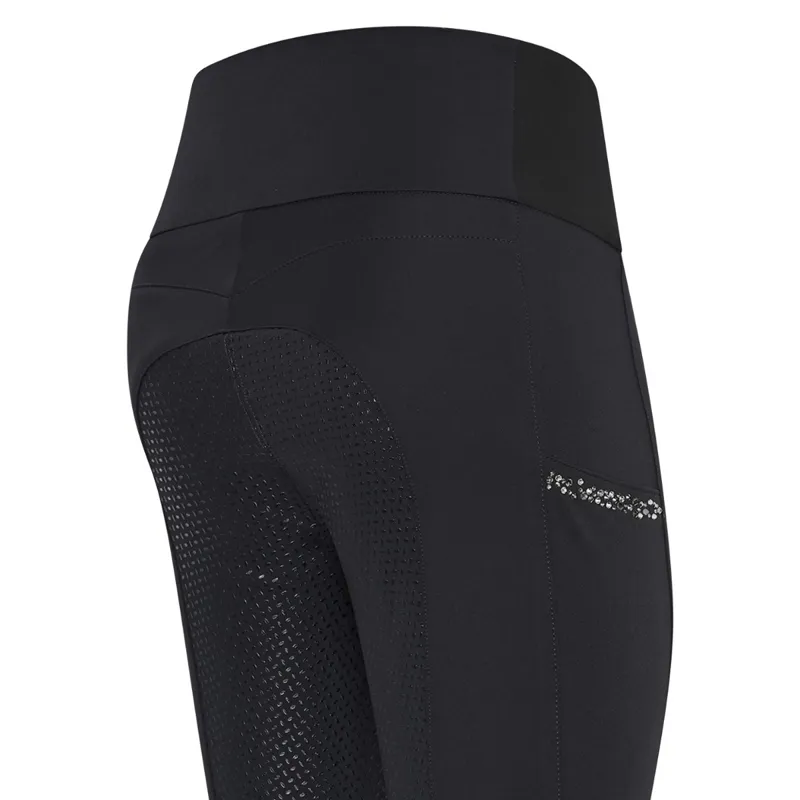 Euro-Star Equitation Queen Extra Full Grip Ladies Breeches - Black-2