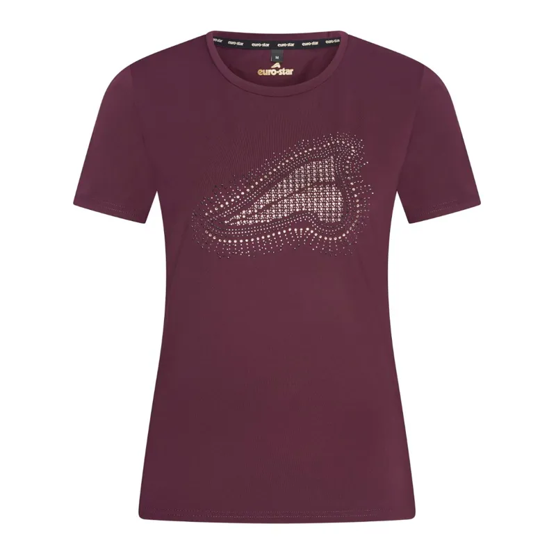 Euro-Star Mirella Women's T-Shirt - Dark Berry - X-Small