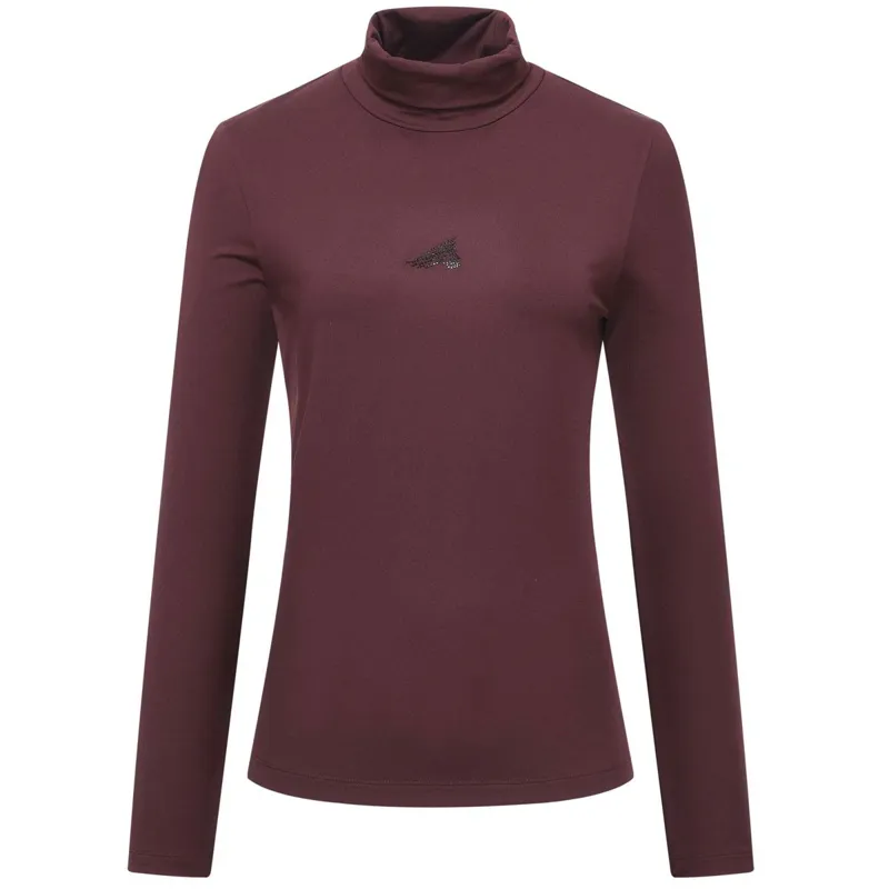 Euro-Star Sofia Ladies Turtleneck Top - Black Rose