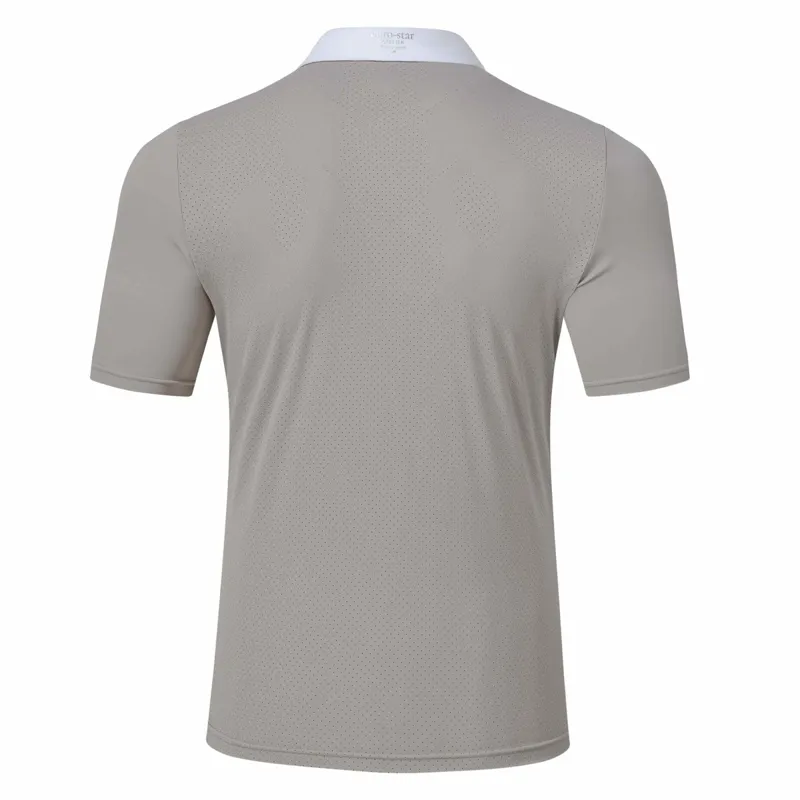 Euro-Star Valerio Men's Show Shirt and Stock Tie - Faded Gray-1