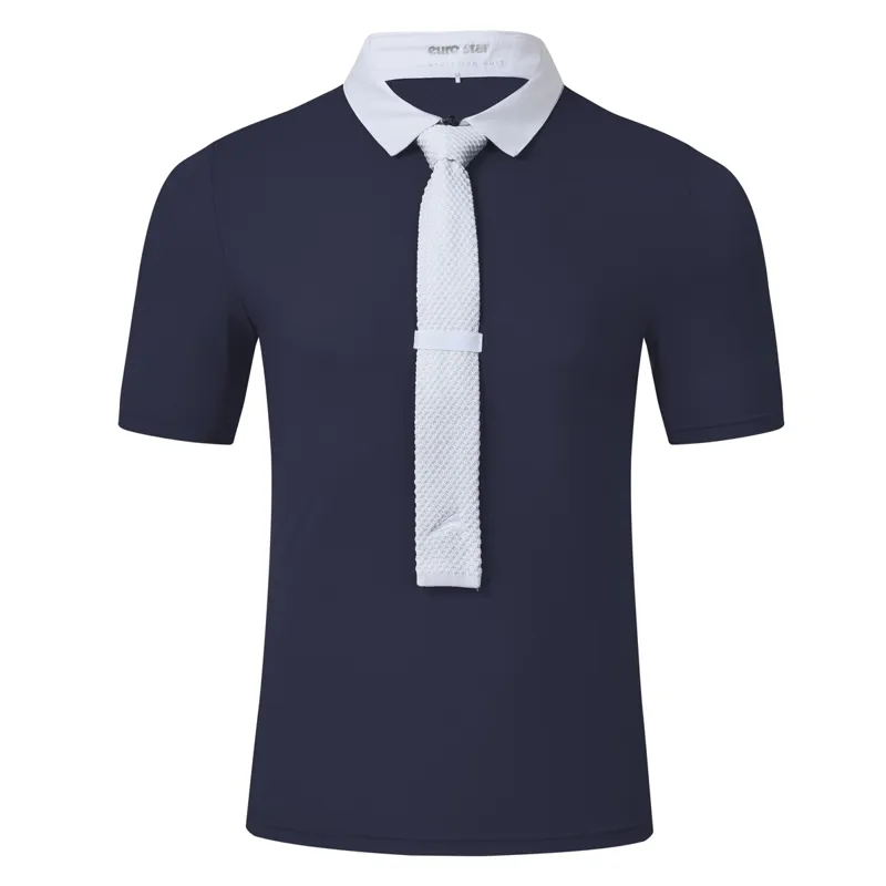 Euro-Star Valerio Mens Competition Shirt and Tie Navy