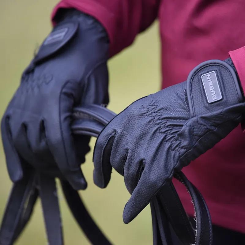 Dublin Junior Everyday Riding Gloves - Black-1