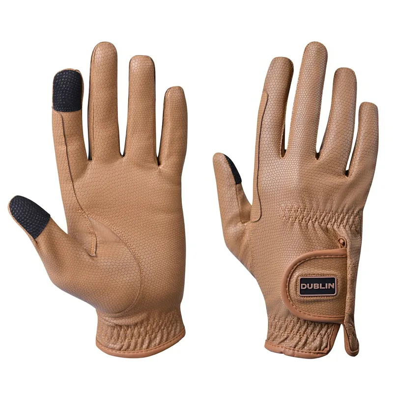 Dublin Everyday Touch Screen Compatible Adult Riding Gloves - Caramel