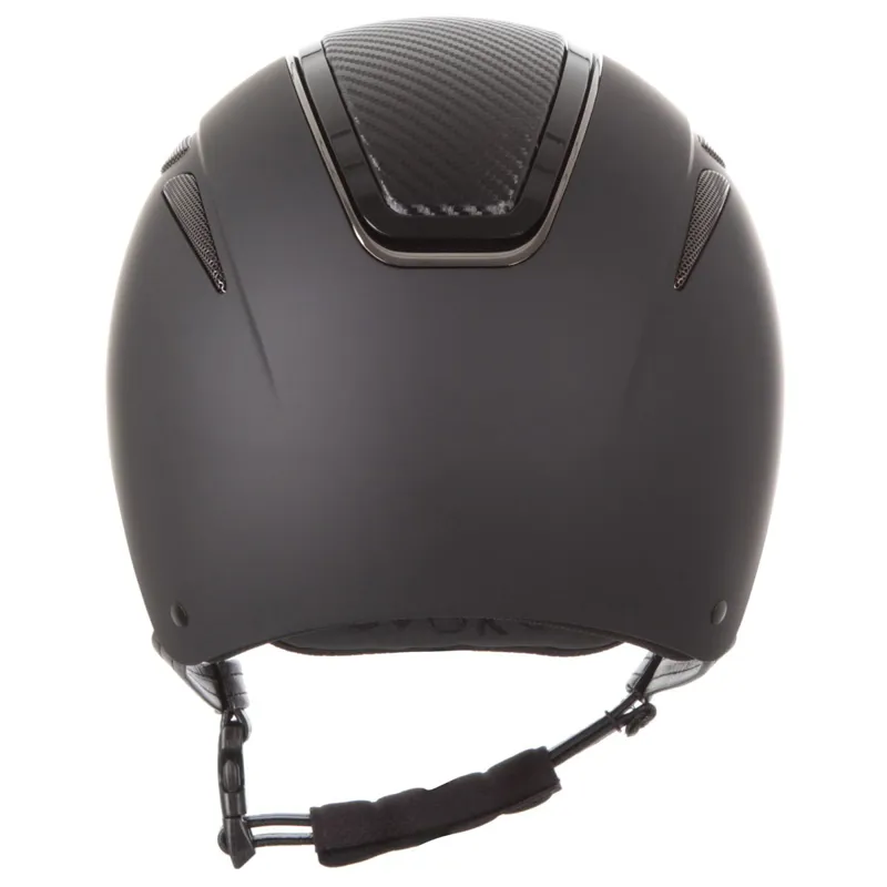 Evoke Callisto Classic Peak Riding Helmet - Black Carbon/Gunmetal-1