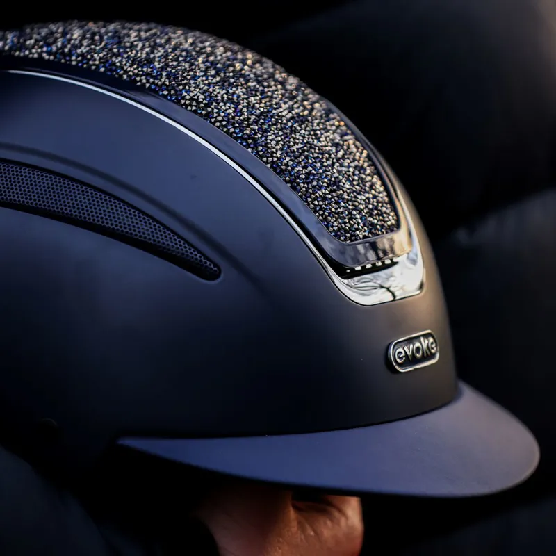 Evoke Callisto Classic Peak Helmet - Navy/Navy Crystal-3