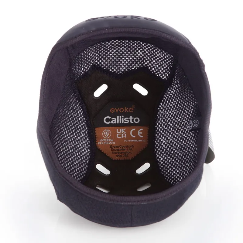 Evoke Callisto Removable Padded Riding Helmet Liner - Navy