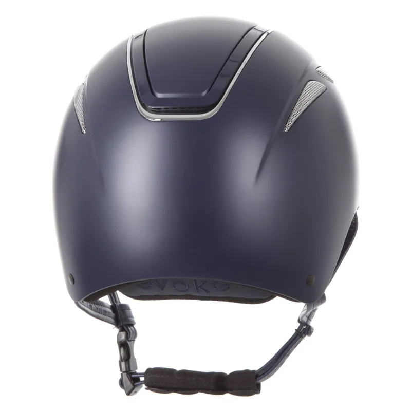Evoke Callisto Classic Peak Riding Helmet - Navy/Chrome-2