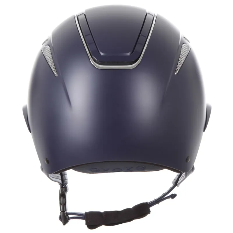Evoke Callisto Wide Peak Riding Helmet - Navy/Chrome-1